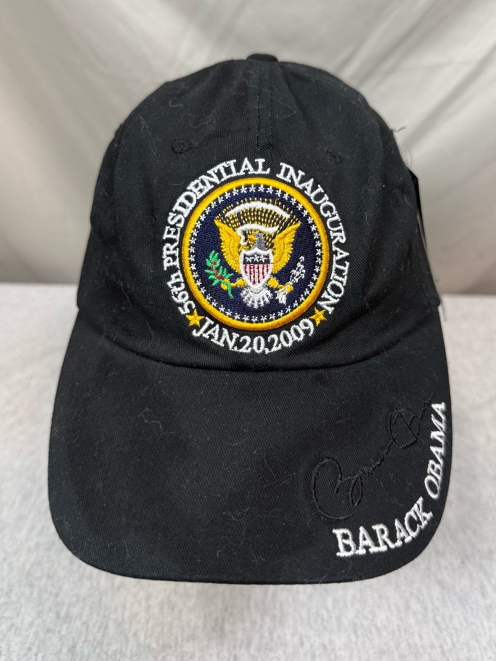 Obama 2009 Inauguration Cap 🇺🇸‎ Old Glory Black Hat NWT Presidential Seal ✨